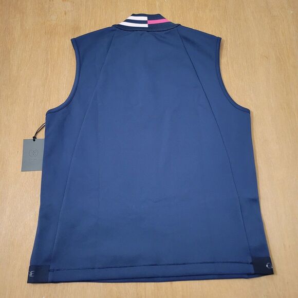 G/Fore Golf Logo DOUBLE KNIT Blue Vest Mens Size Medium Style GMM000031 - Picture 3 of 16